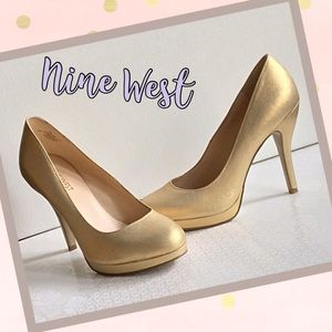Nine West Papina Gold Heels