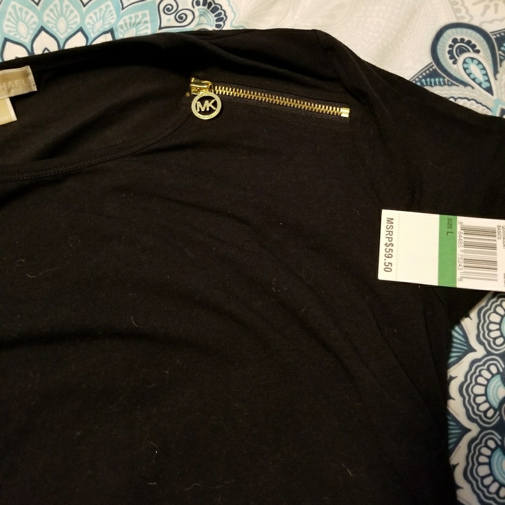 Michael Kors Black Shirt with Gold Emblem