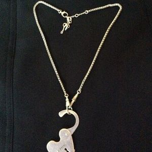 Fossil silver heart lock necklace