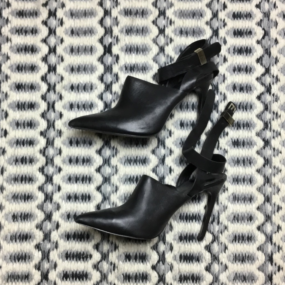 Zara Leather Stiletto with Ankle Strap