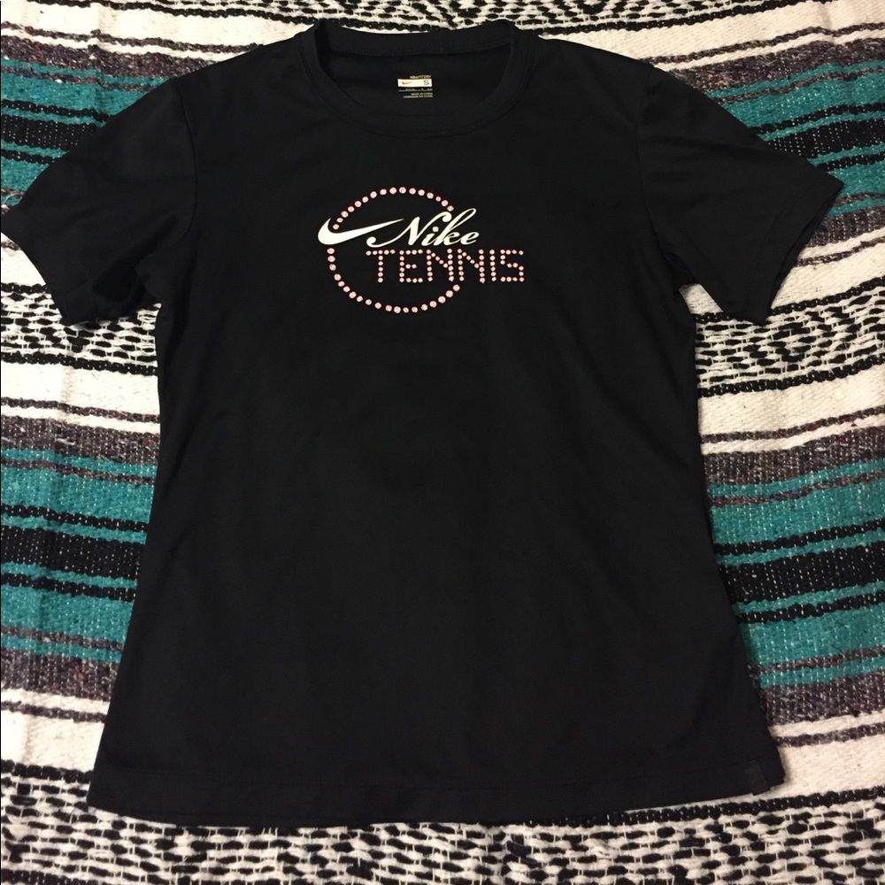 Women's Nike Black and Pink Tennis 🎾 T Short Sz S