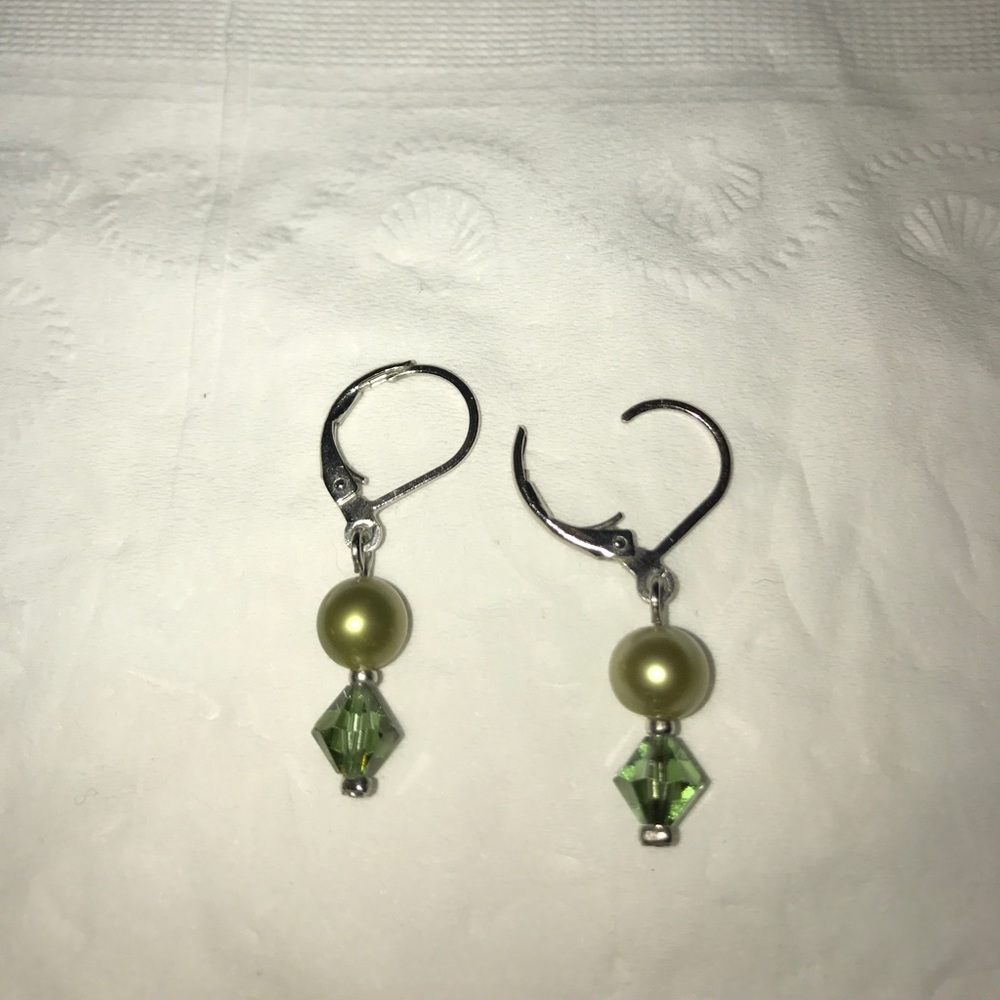 Green Drop Earrings
