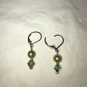 Green Drop Earrings