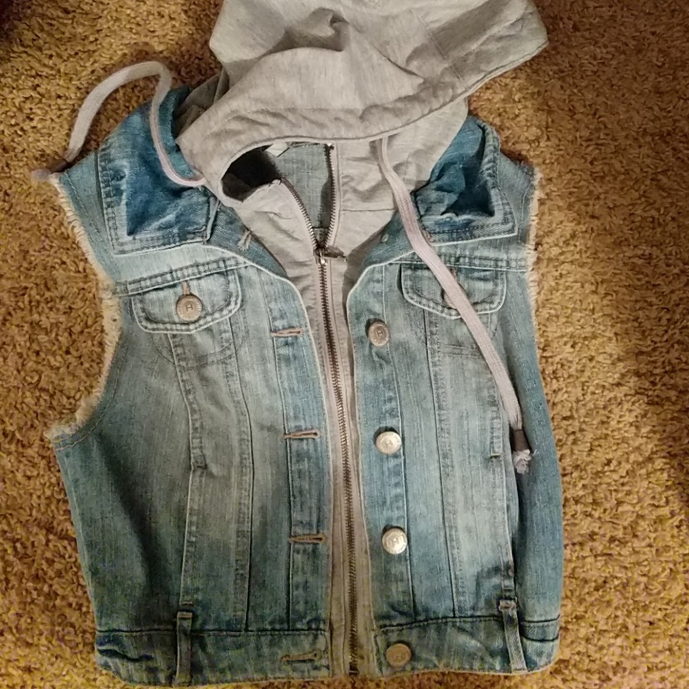 Highway jeans light hoodedJean vest