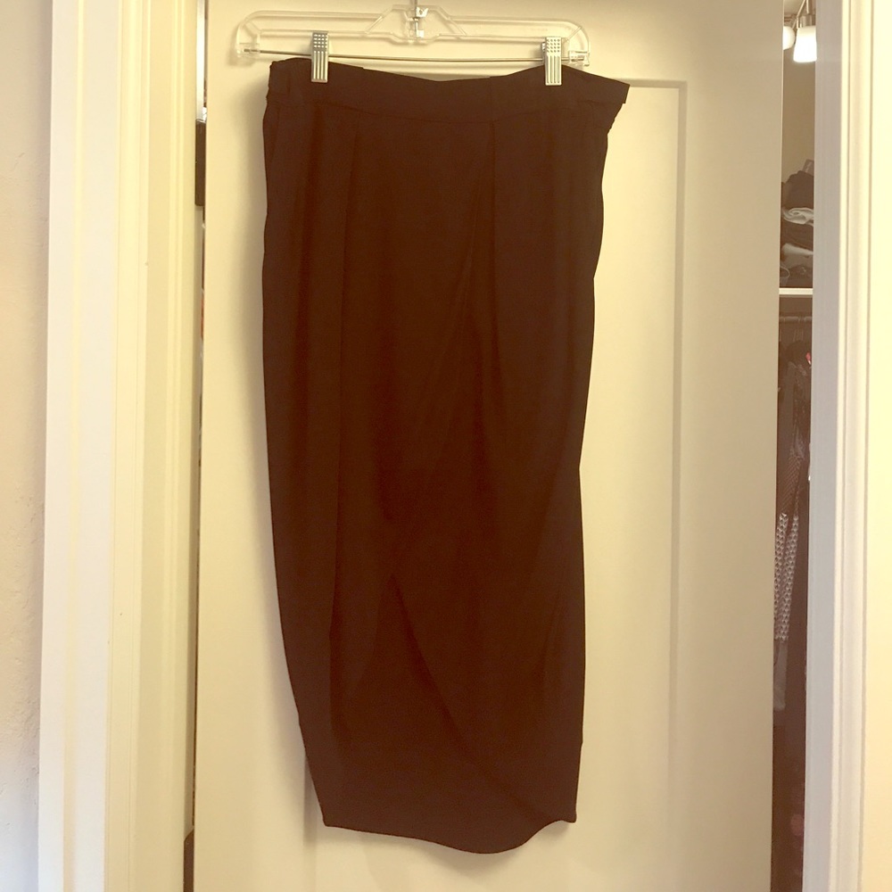 Diane Von Furstenberg tulip hem midi skirt