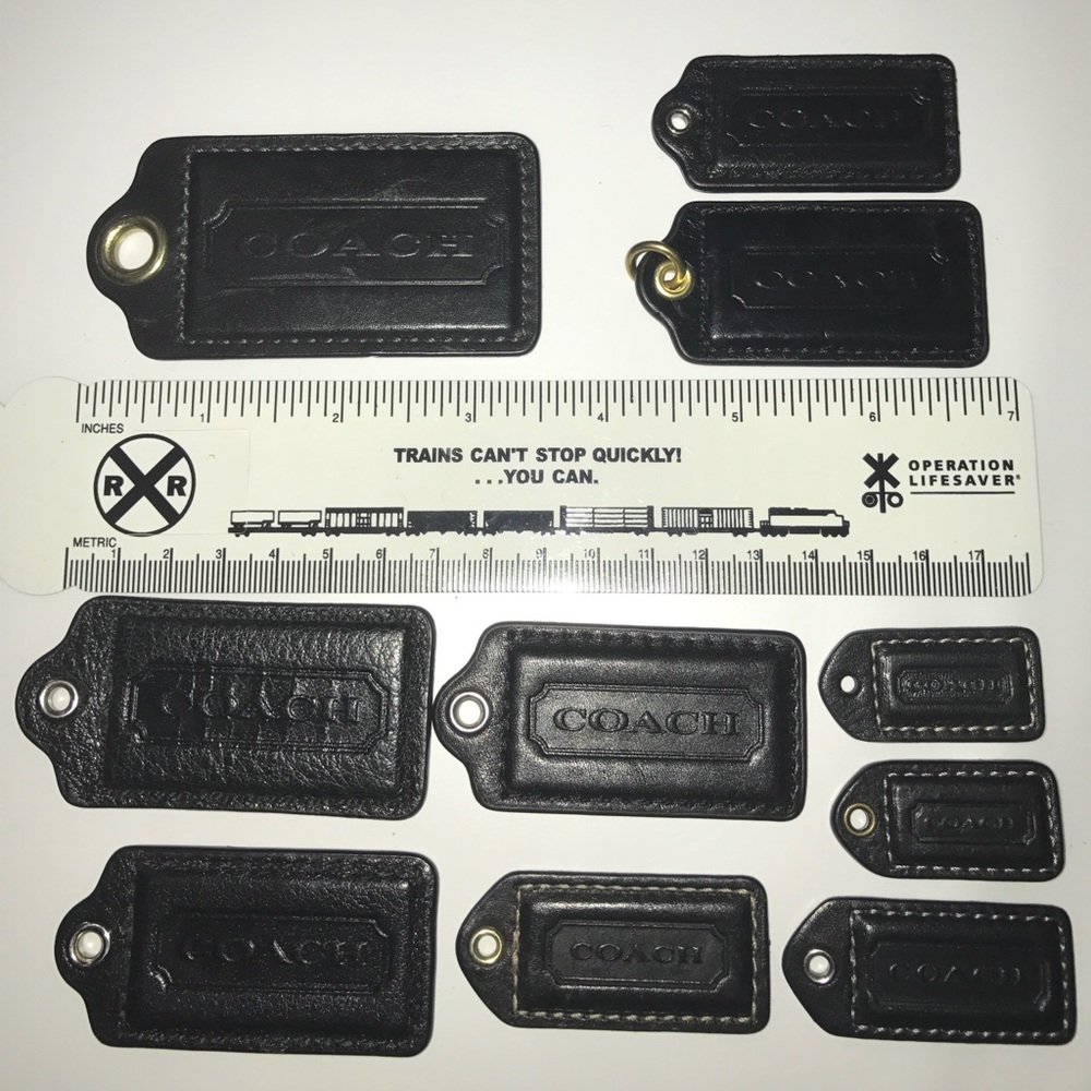 Coach BLACK leather tags. Make offer