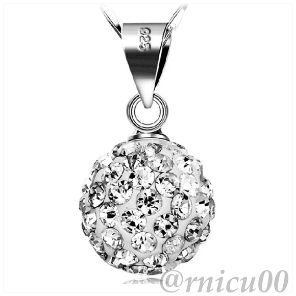 ⤵️Last 1* Crystal Ball Sterling Pendant Necklace! - Picture 6 of 7