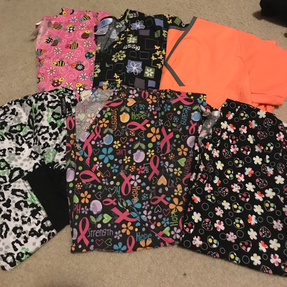 Scrub tops- small