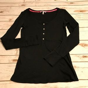 Victoria Secret Black Thermal Henley