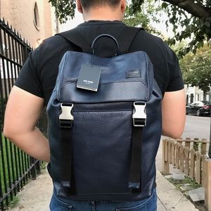 Jake Spade Taba Mason Leather Army Backpack NWT