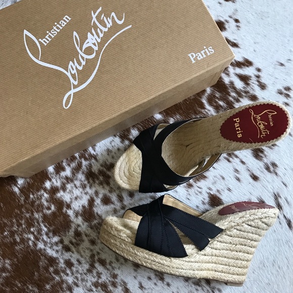 Christian Louboutin Shoes - Christian Louboutin cataribbon espadrille wedges