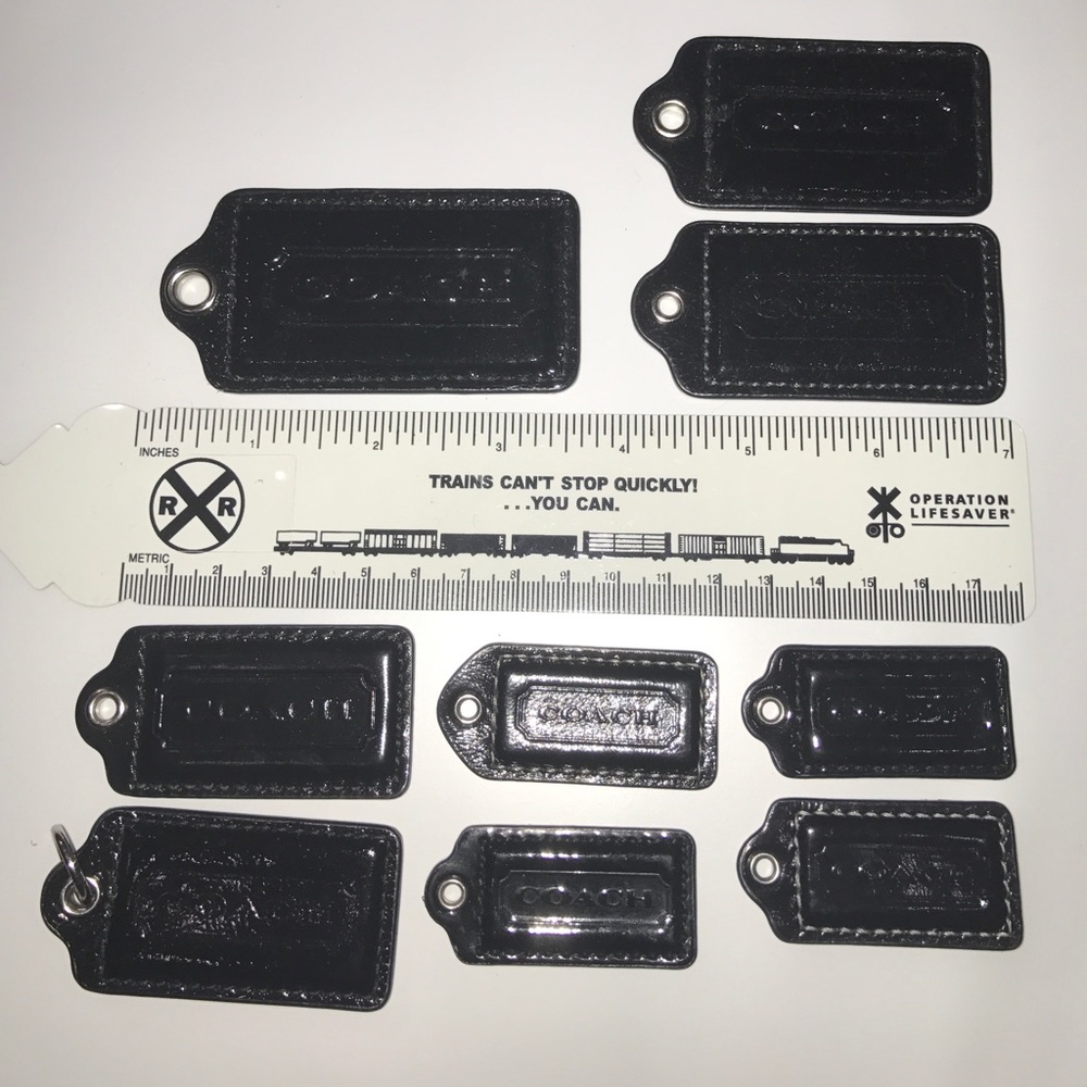 Coach BLACK PATENT leather tags. Make offer