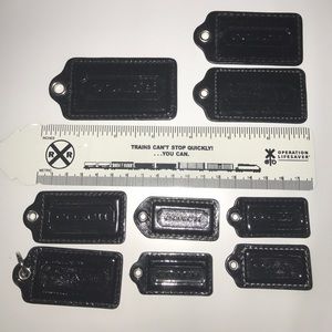 Coach BLACK PATENT leather tags. Make offer