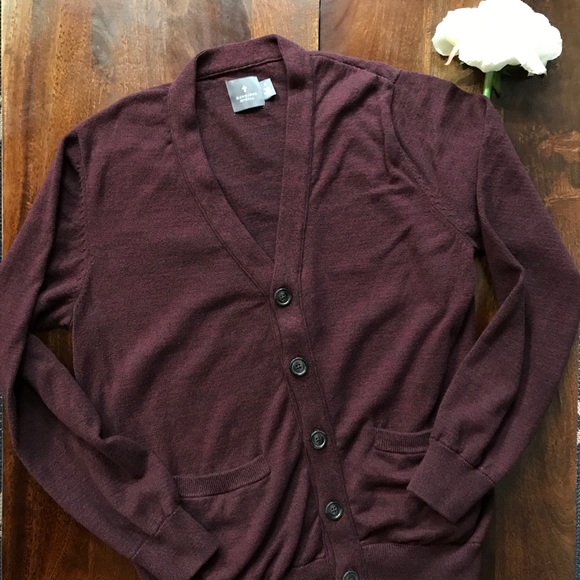 Hawkings Mcgill Other - Hawkings McGill • maroon spacedye cardigan