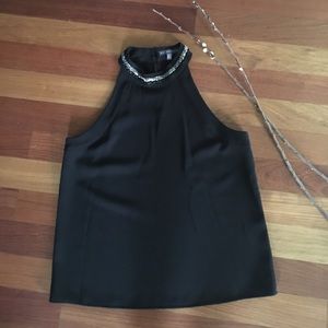 Embellished halter blouse