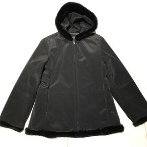 Andre Marc fur trim insulated coat