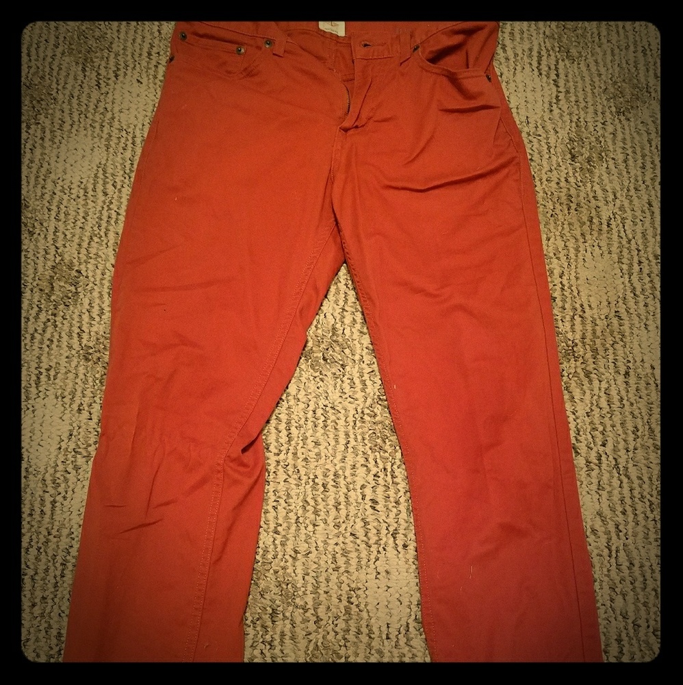 Rust Orange Dockers Slim Fit chinos