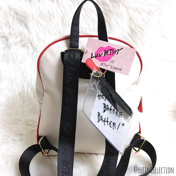 Betsey Johnson Bags Betsey Johnson Baseball Homerun Backpack Poshmark