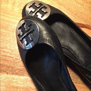 Tori Burch black flats with elastic back