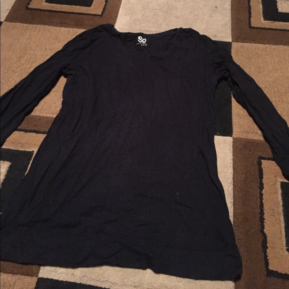 Plain black long sleeve shirt