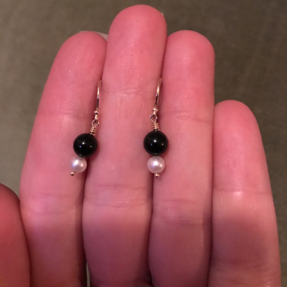 Black & White Drop Earrings