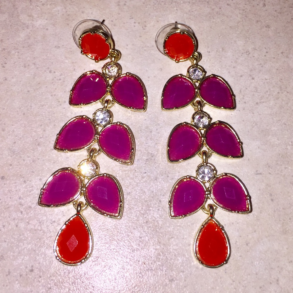 ✨Price drop 9/23!✨ Orange, Purple, gold earrings