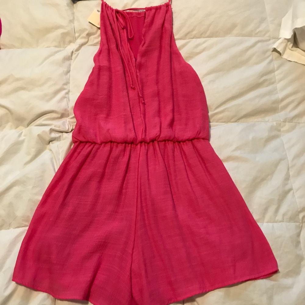 Hot pink romper