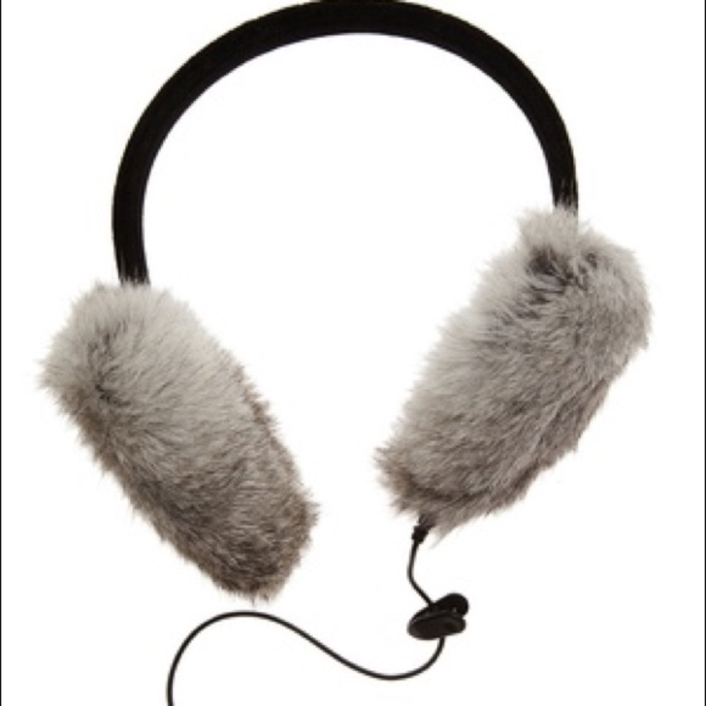 Surell Rabbit Fur Headphone Earmuffs