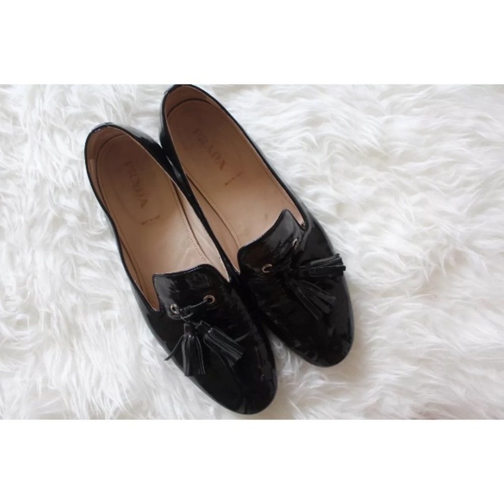 Prada Patent Oxford with Tassels