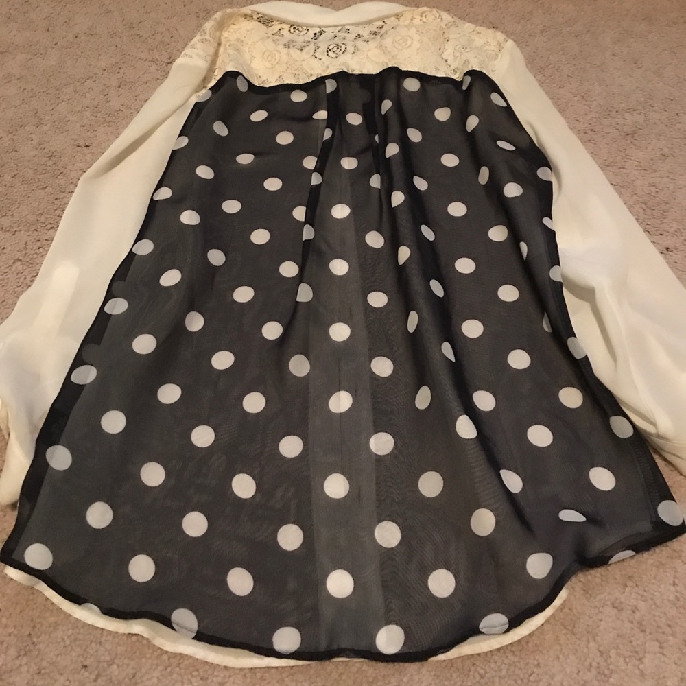 Blue and white button down - Picture 2 of 3