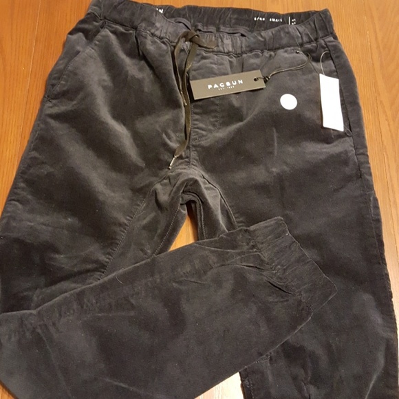 PacSun Other - Down $8 PacSun navy velvet joggers zipper hem  NWT