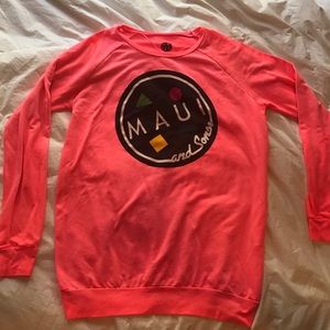 Hot pink/coral long sleeve Maui and Sons shirt