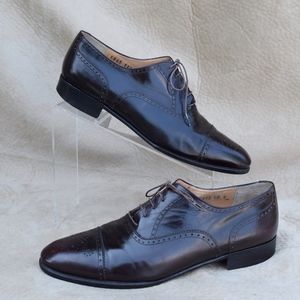 SALVATORE FERRAEGAMO Leather Wingtip Oxfords 10-D