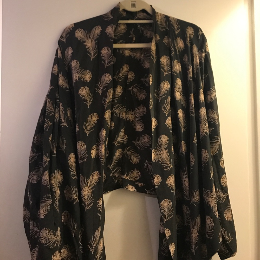 Silk kimono cardigan