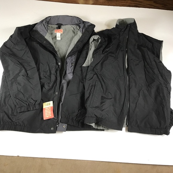 Red Kap Men's Black Jacket with /Zip IN/OUT Vest - Picture 5 of 6