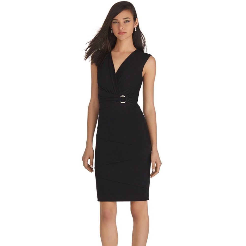 WHBM Sleeveless V-Neck Surplice Instantly Slimming