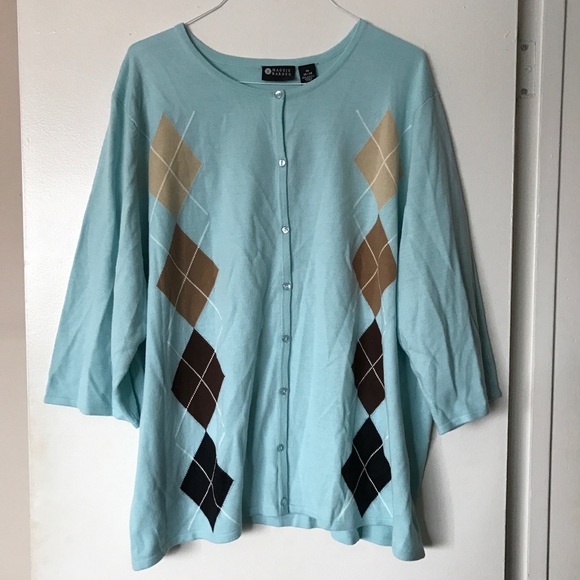 83 off maggie barnes sweaters nwt plus size argyle diamond plus size argyle sweater