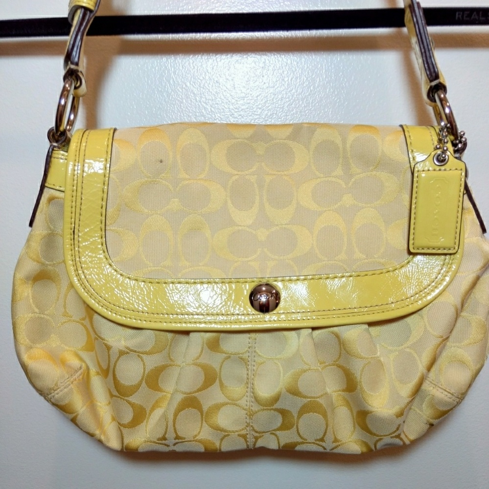 Yellow Coach purse and wallet.