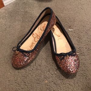 NWOT- glitter Sam Edelman flats size 6