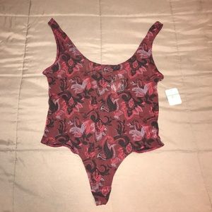 FINAL NWT Free People Freesia Merlot Bodysuit