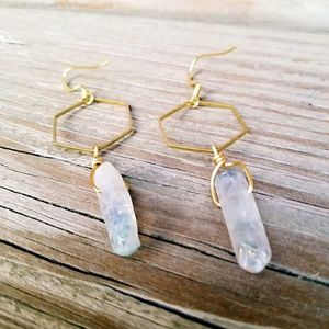 "Prim Prodigy"🌈 Angel Quartz Earings