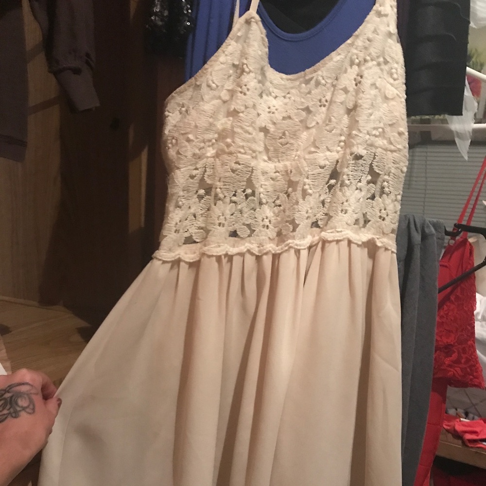 Cream cocktail dress