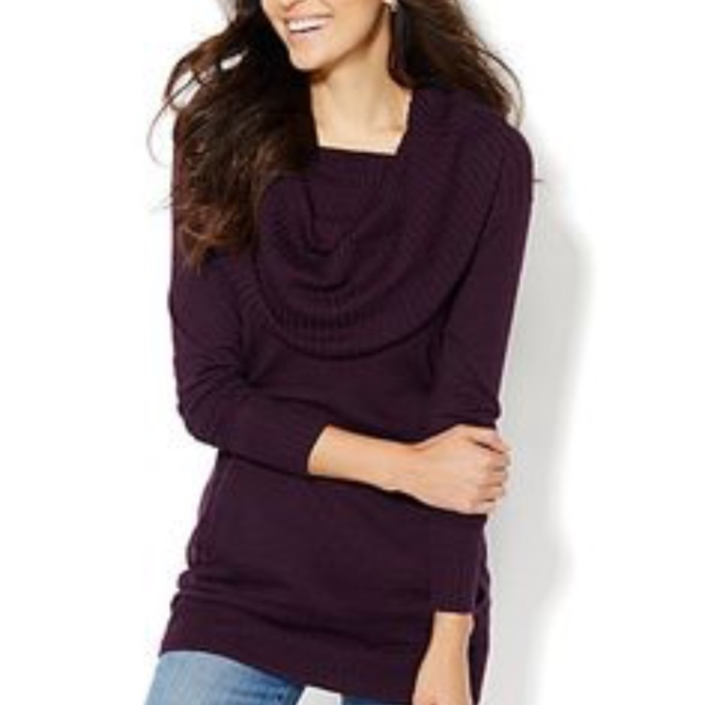 New York&Company Deep Purple Turtle Neck Sweater