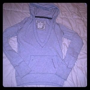 ABERCROMBIE & FITCH HOODED V-NECK SWEATER