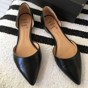 Banana Republic Black Leather Flats (Worn Once)