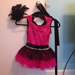 pink and black jazz costume