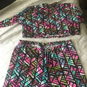 Plus size two piece set