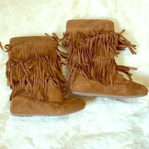 Girls Fringe Boots