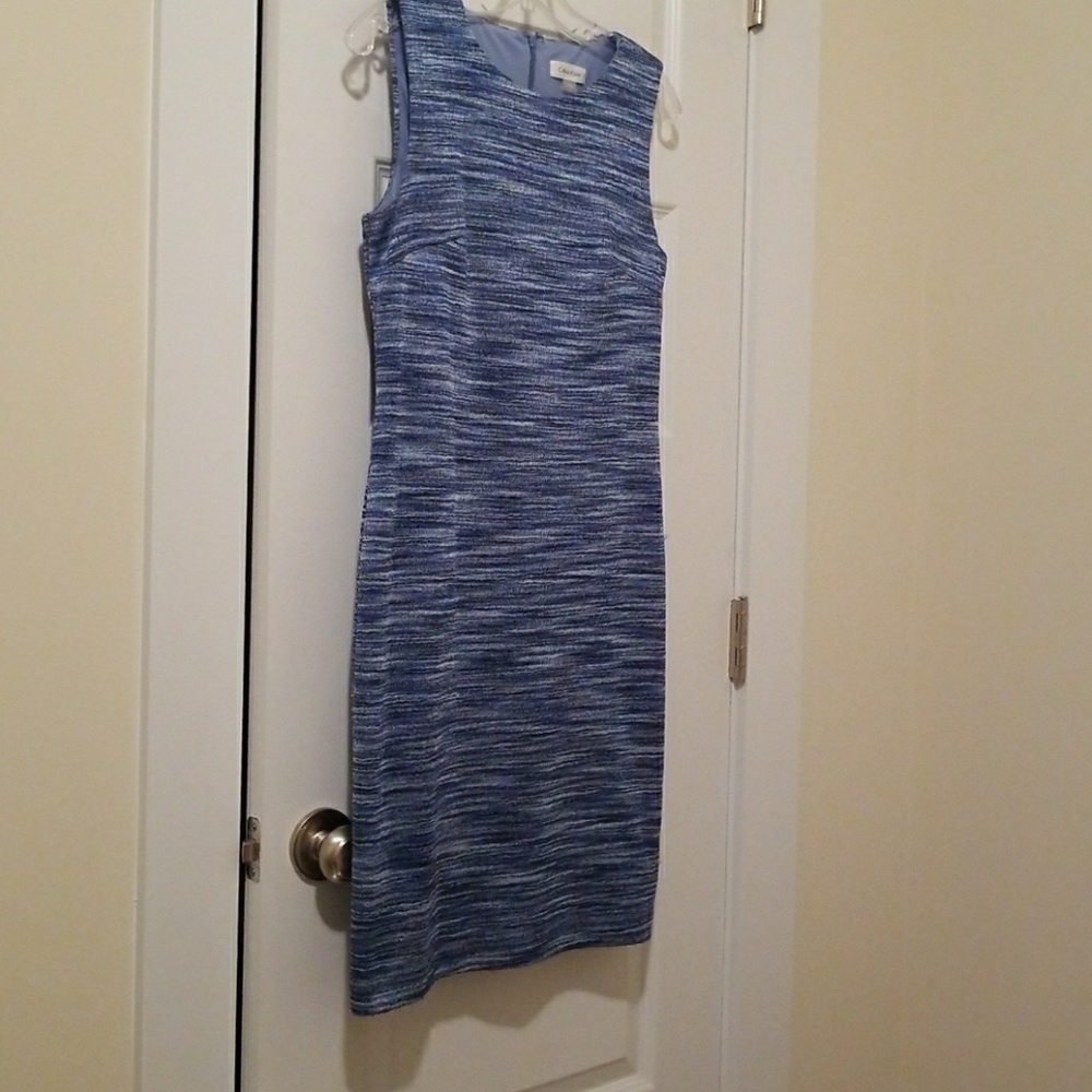 Calvin Klein blue knit dress