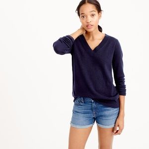 *GREY* J.Crew Collection cashmere V-neck sweater